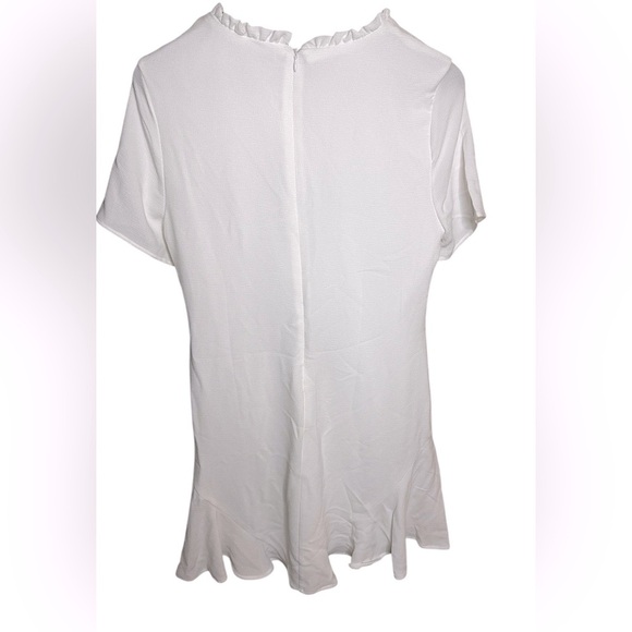 NWT-CeCe White Dress with Ruffles Size 10‎ - Picture 5 of 11